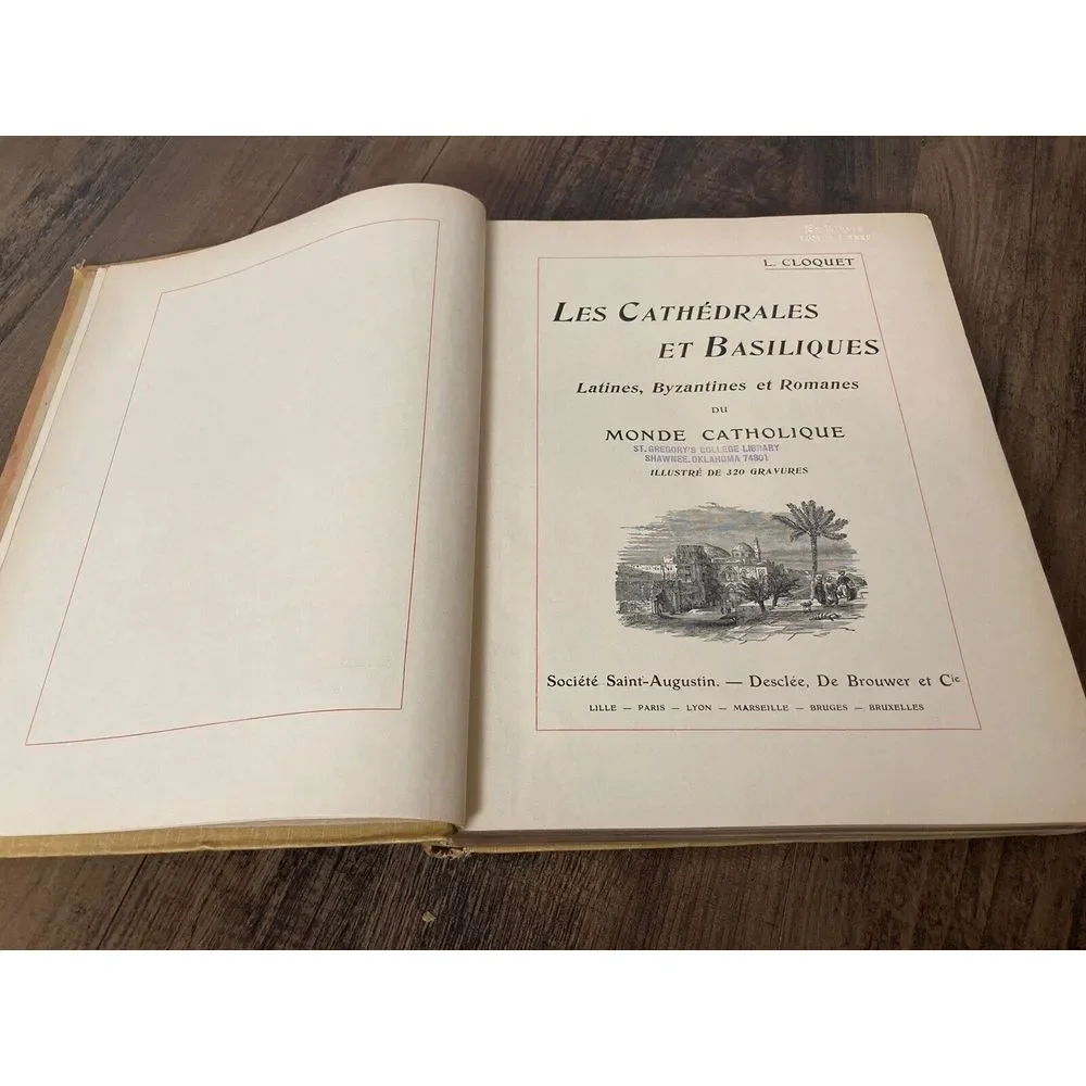 Les cathédrales et Basiliques French Antique Book‎